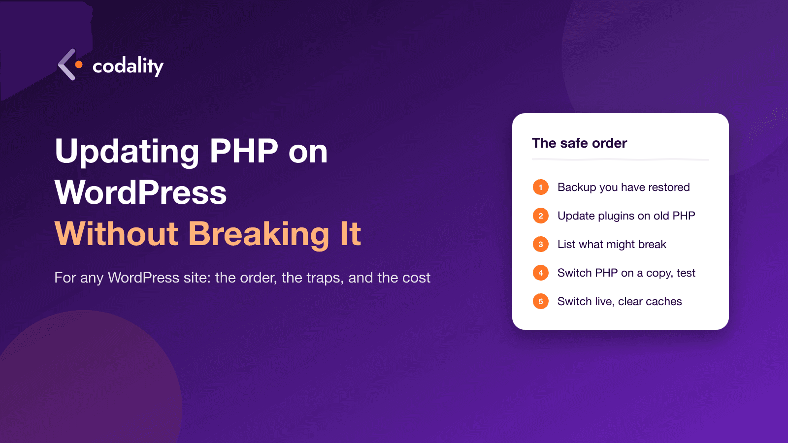 Updating PHP on a WordPress Site: How to Do It Without Breaking Anything